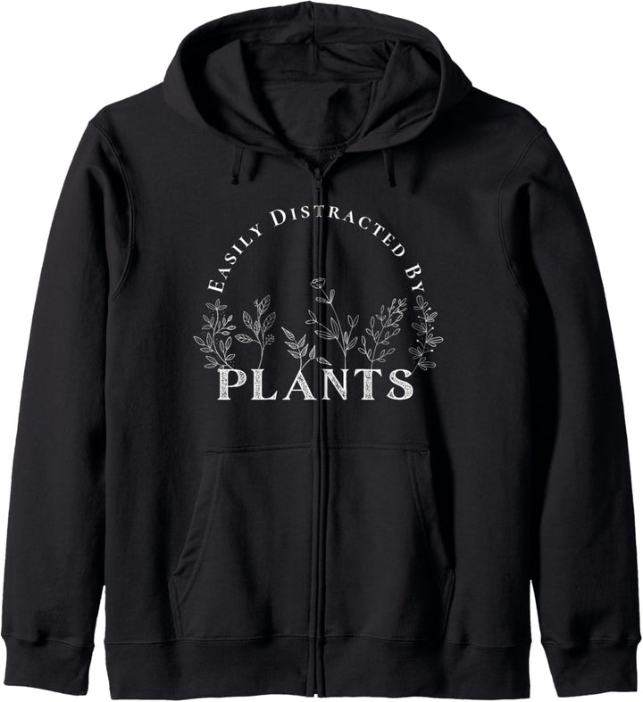 Easily Distracted by Plants - Funny Gardeners Cute Gardening Kapuzenjacke