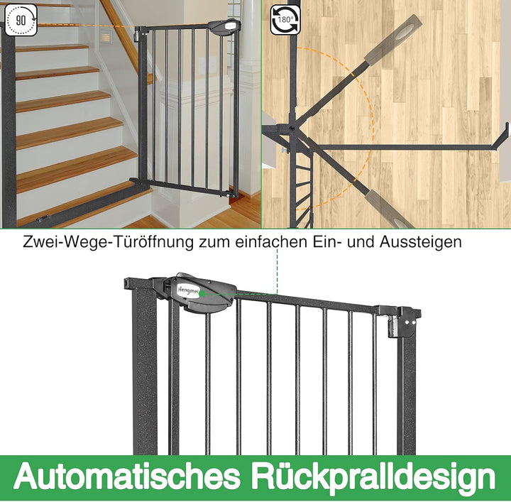 HENGMEI Treppenschutzgitter Türschutzgitter Treppengitter ohne bohren Türgitter Baby Schutzgitter 10