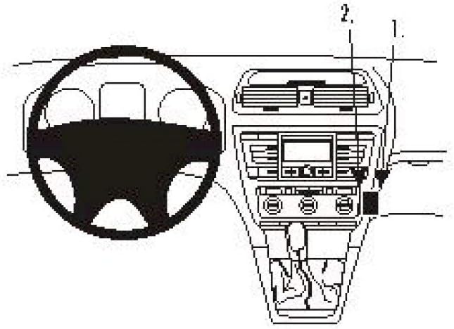 Brodit 853526 ProClip Halterung, schwarz