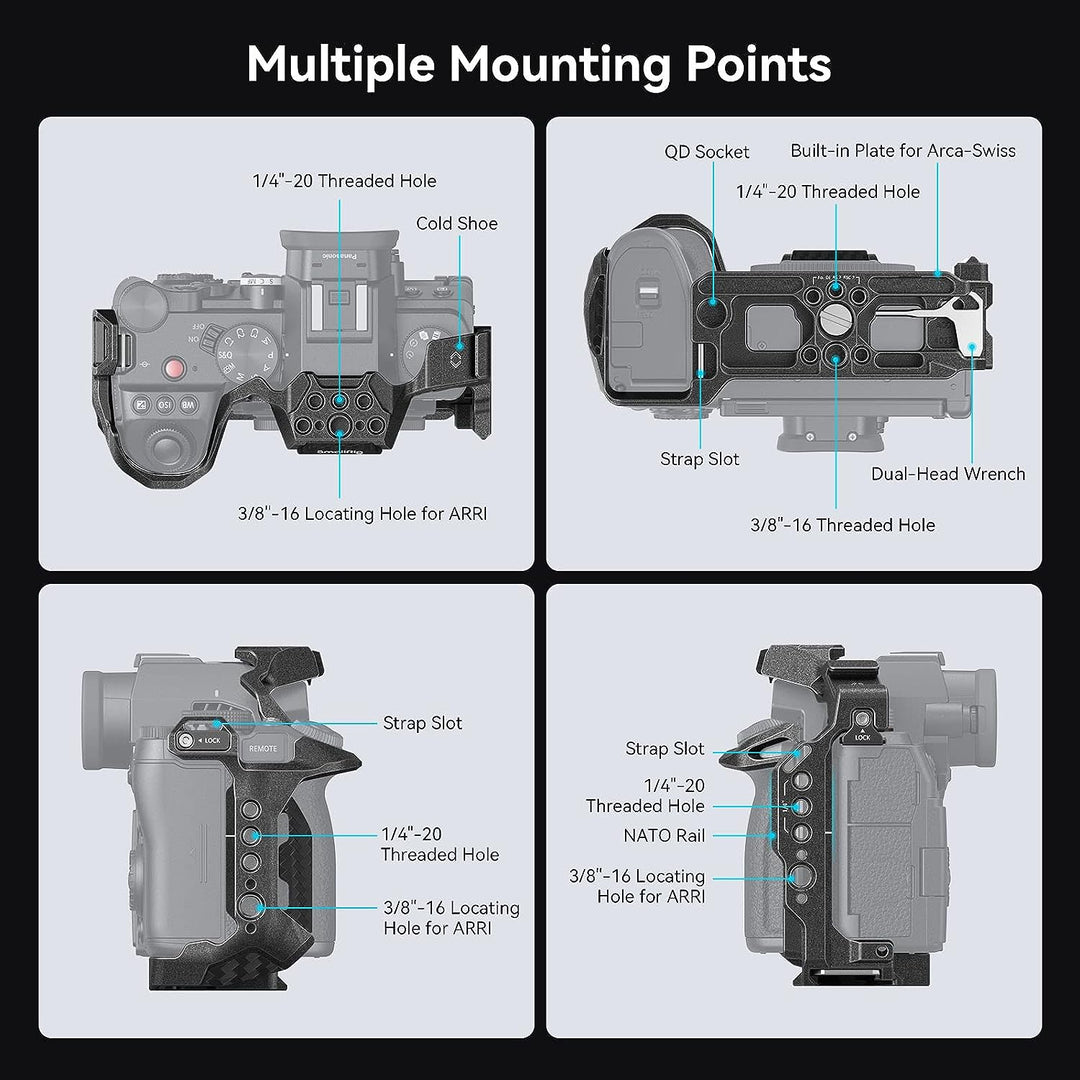 SMALLRIG S5 II / S5 IIX / G9 II Cage für Panasonic LUMIX S5 II / S5 IIX / G9 II Kamera mit integrier