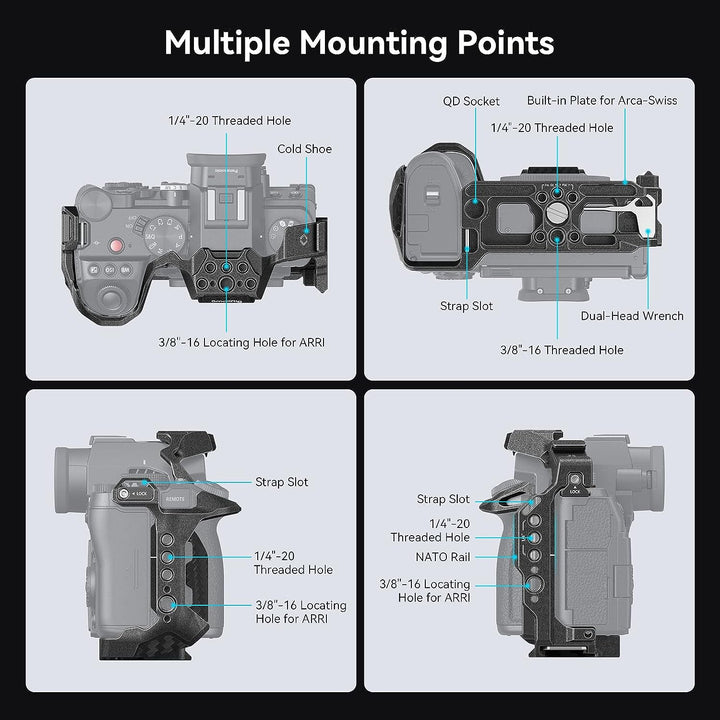 SMALLRIG S5 II / S5 IIX / G9 II Cage für Panasonic LUMIX S5 II / S5 IIX / G9 II Kamera mit integrier