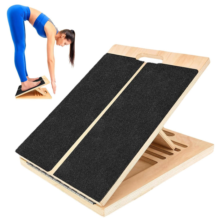 Verstellbares Holz-Schrägbrett für Dehnübungen,Leicht &amp; Tragbar für Home-Office-Fitness