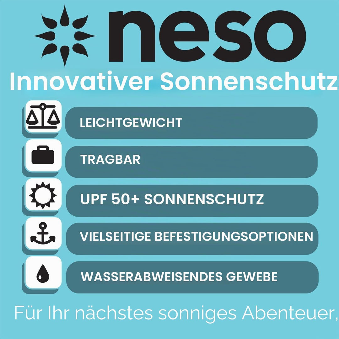Neso Zelte Grande Beach Zelt, 2,1 m hoch, 2,8 m (9 ft) x 2,8 m (9 ft), Verstärkte Ecken und Kühlfach