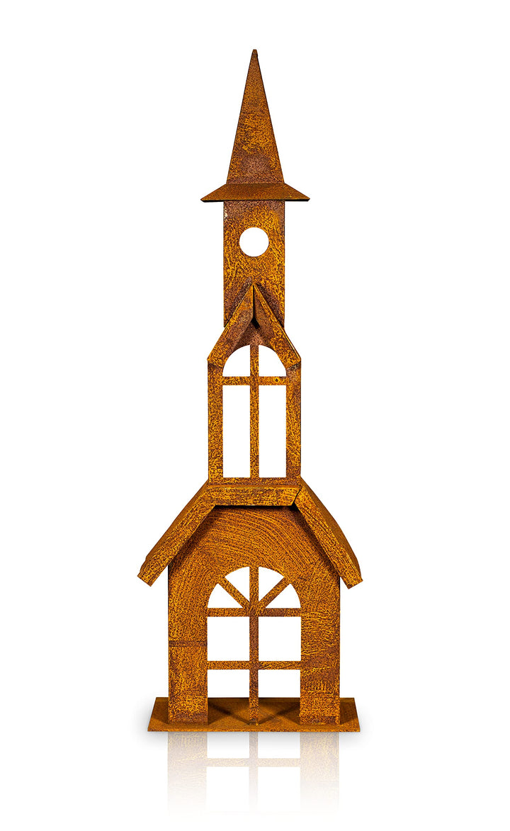 Blümelhuber Kathedrale Deko Skulptur für Garten, Terrasse oder Balkon - Metall Edelrost Garten Deko