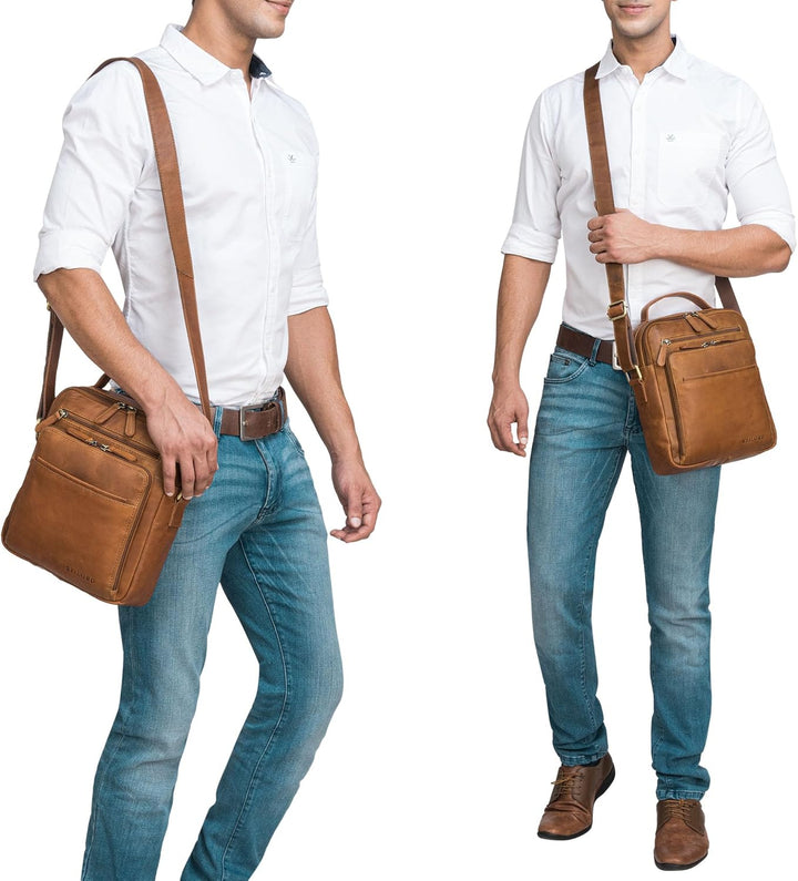 STILORD 'Ivan' Männerhandtasche Leder Messenger Bag Herren Tasche zum Umhängen Echtleder Schultertas