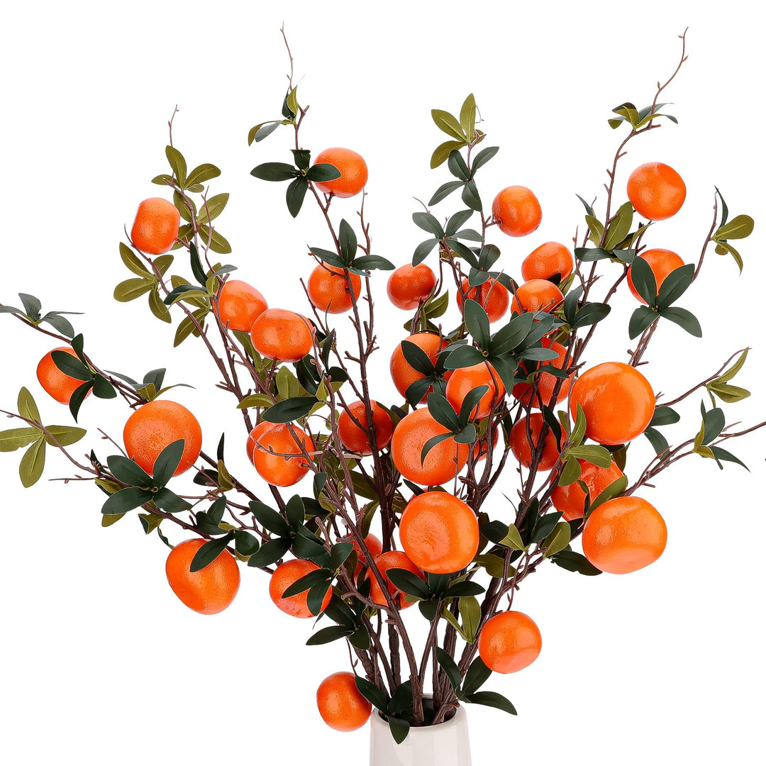 Gresorth Innen Dekoration Lebensecht Künstliche Orange Gefälschte Kunststoff Obst Zweigstelle Realis