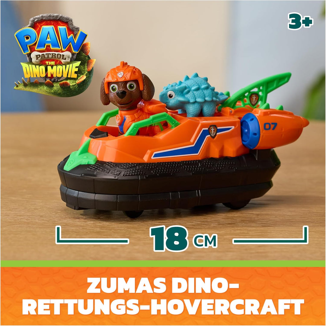 PAW PATROL: Der Dino Film, Zumas Dino-Rettungs-Hovercraft, Luftkissenbot mit Zuma-Figur und Dino-Fre