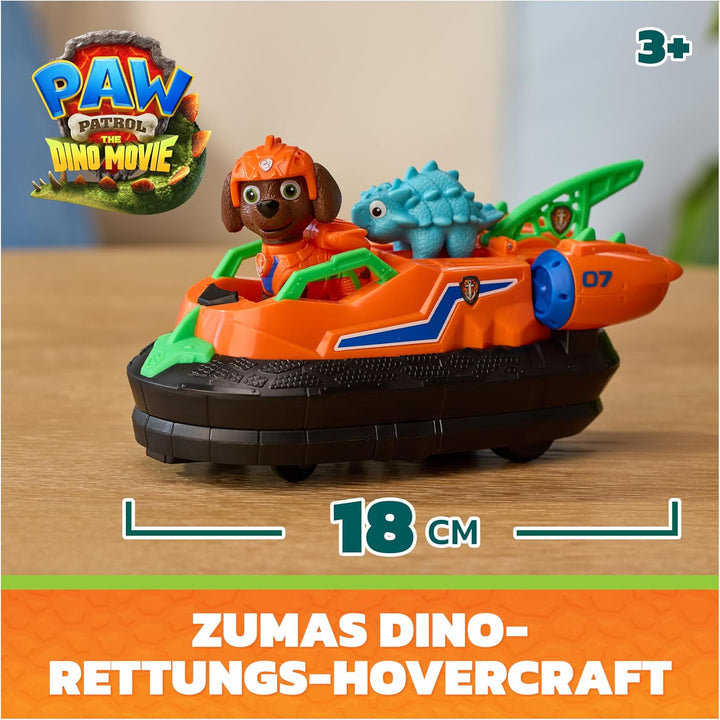 PAW PATROL: Der Dino Film, Zumas Dino-Rettungs-Hovercraft, Luftkissenbot mit Zuma-Figur und Dino-Fre