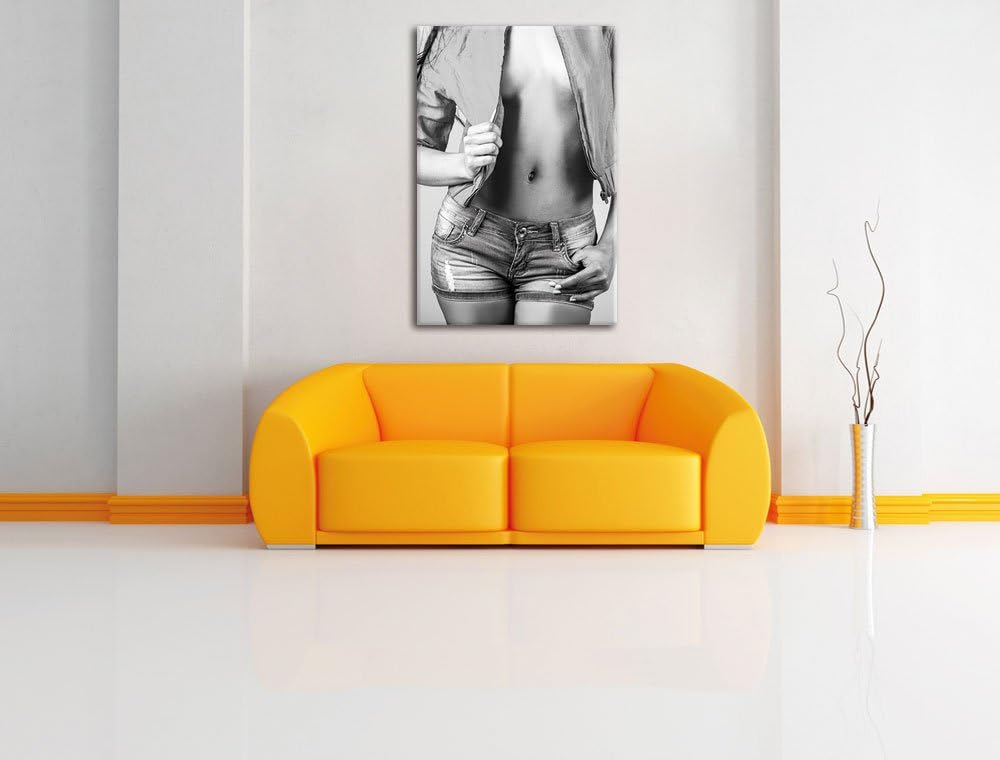 Pixxprint Sexy Woman, Format: 100x70 auf Leinwand, XXL riesige Bilder fertig gerahmt mit Keilrahmen,