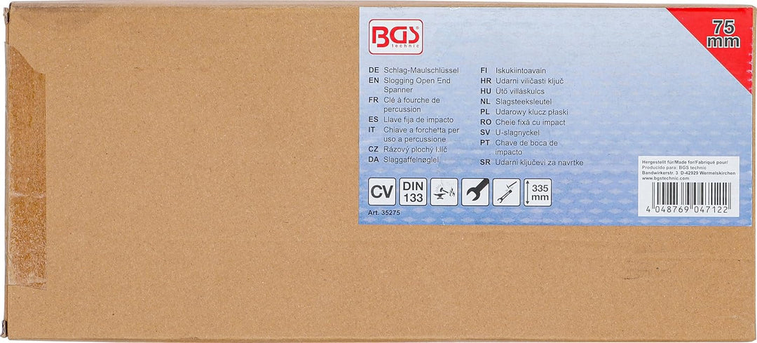 BGS 35275 | Schlag-Maulschlüssel | SW 75 mm Schlüsselweite: 75 mm, Schlüsselweite: 75 mm