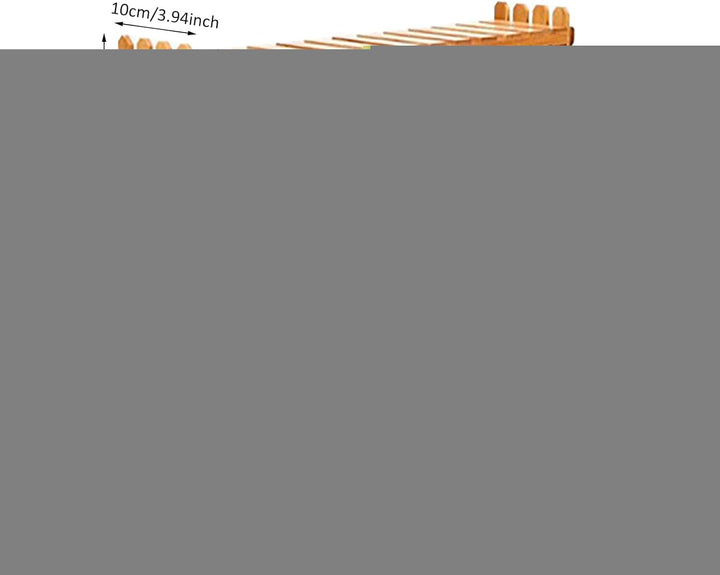 Generisch 2-stöckiges Bambus Pflanzenregal, 57x30x21cm Blumenleiter Bambus, Pflanzenständer, Tisch P