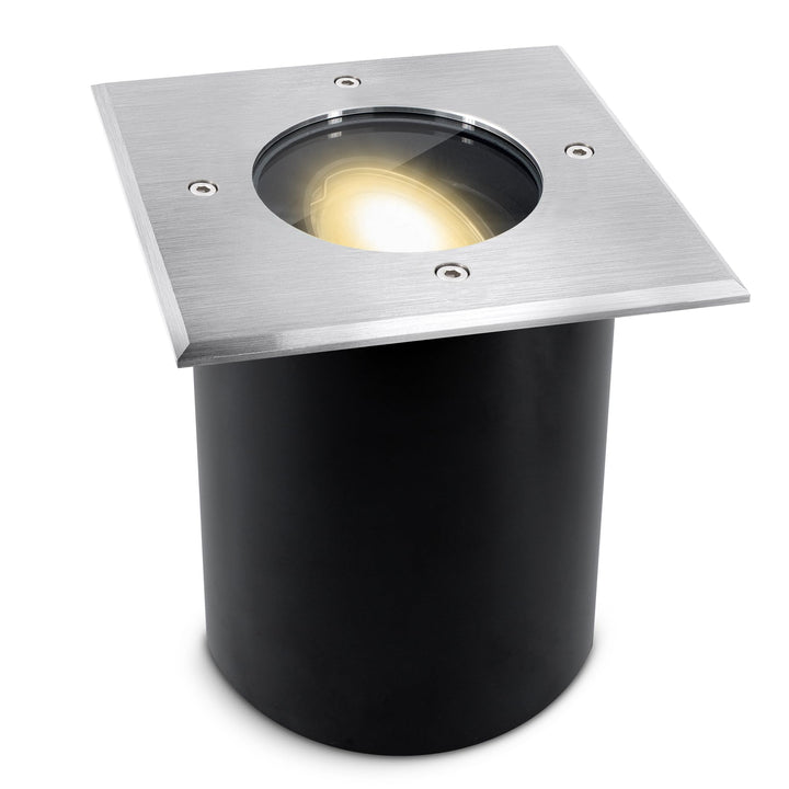 SSC-LUXon JUAVI LED Bodenstrahler schwenkbar eckig für Aussen IP67 - mit LED GU10 2W warmweiss 230V