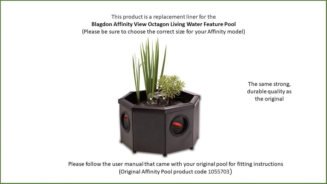 Blagdon Ersatzfolie für den Affinity View Octagon Living Water Feature Pool Achteckige Ansicht, Acht