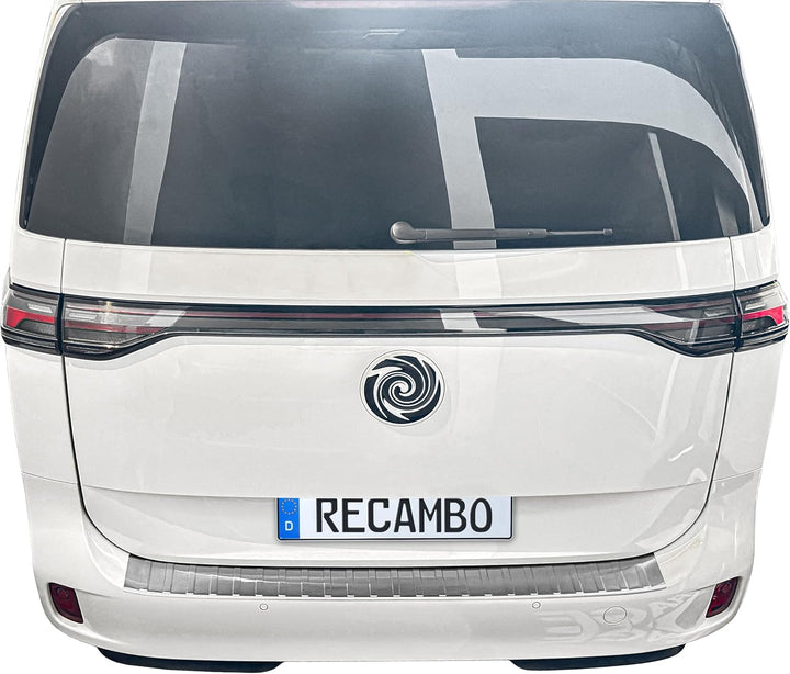 RECAMBO Ladekantenschutz Edelstahl kompatibel für VW ID Buzz | BJ ab 2022 - matt gebürstet mit Textu