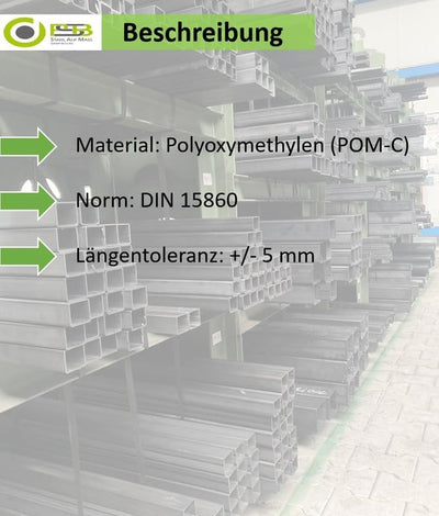 POM Rundstab Rundmaterial Kunststoff ⌀ 40mm L= 500-1500mm natur/weiss (1000 mm) Polyoxymethylen ⌀ 40