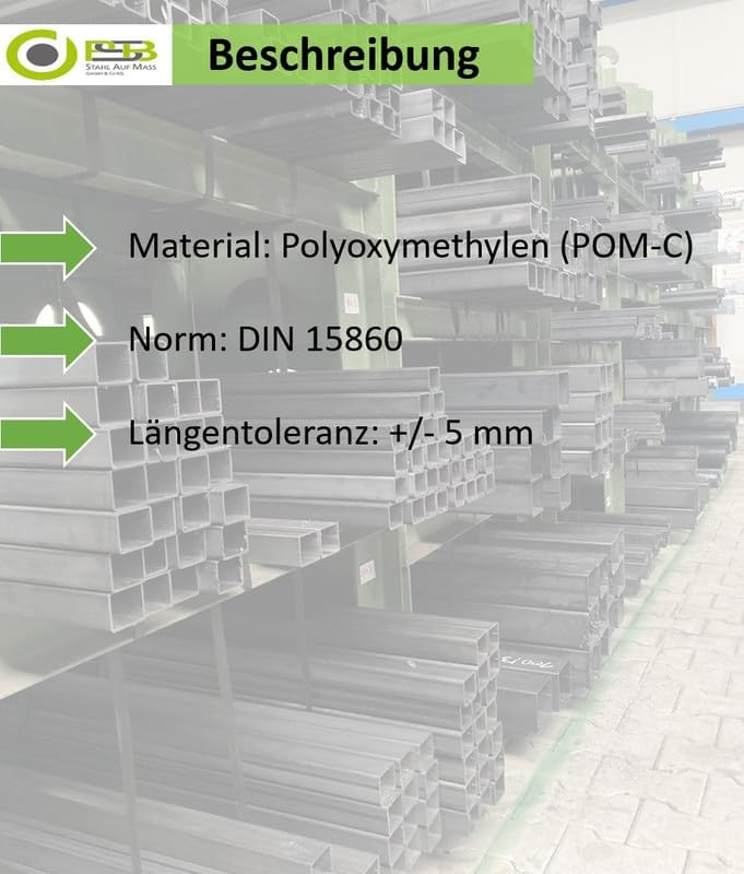 POM Rundstab Rundmaterial Kunststoff ⌀ 40mm L= 500-1500mm natur/weiss (1000 mm) Polyoxymethylen ⌀ 40