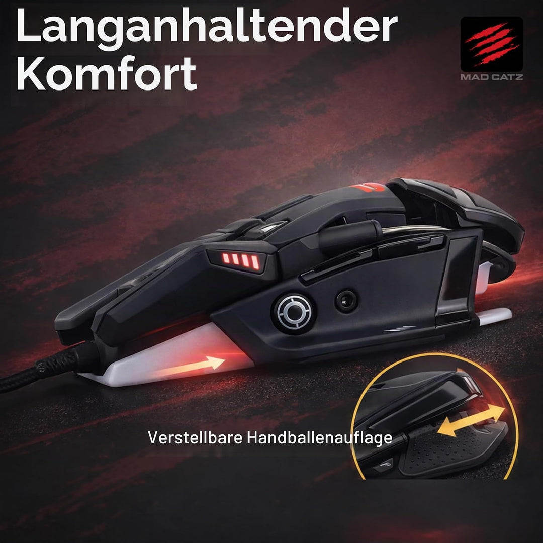 MadCatz R.A.T. 4+ Optical Gaming Mouse, Black R.A.T. 4+ Black, R.A.T. 4+ Black
