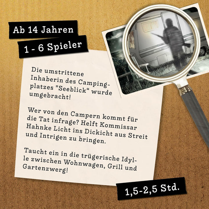Hidden Games Tatort - Campingkiller - Deutsch - Realistisches Krimispiel, spannendes Detektivspiel,
