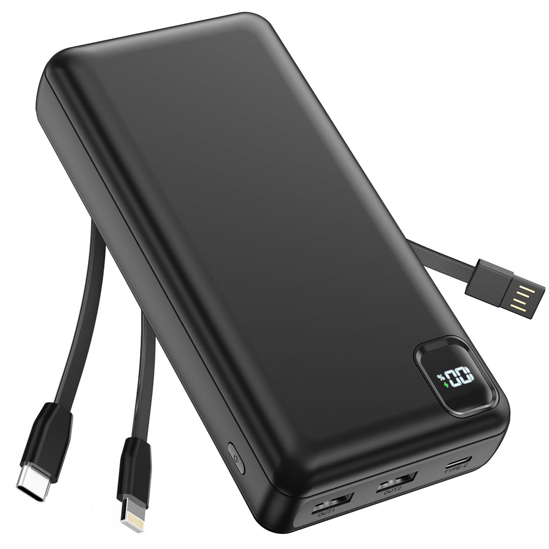 Powerbank 50000mAh grosse kapazität - USB C Schnellladegerät, Power Bank 5 Ausgänge und 2 Eingänge L