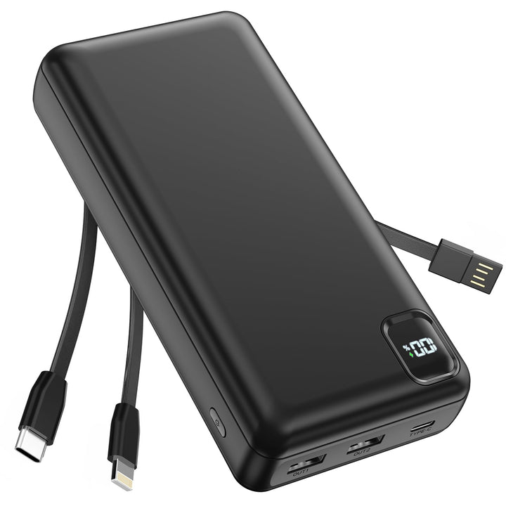Powerbank 50000mAh grosse kapazität - USB C Schnellladegerät, Power Bank 5 Ausgänge und 2 Eingänge L