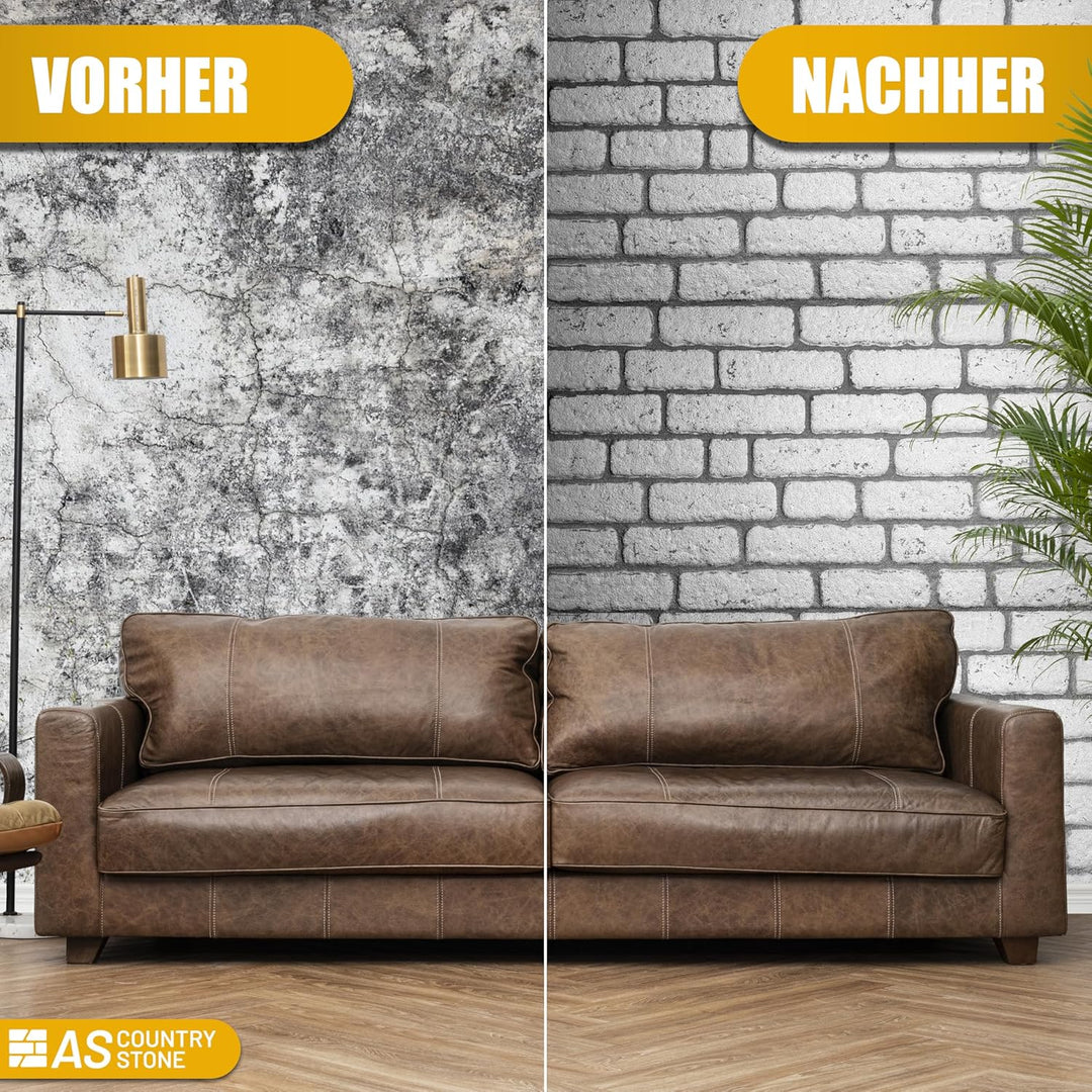 AS Country Stone - Wandverkleidung Steinoptik - Einfache Montage - Wandpaneele Steinoptik für Innen-