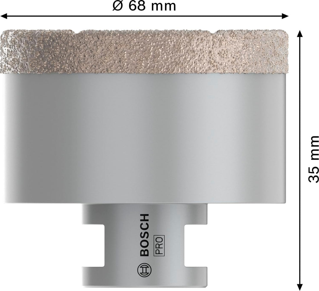Bosch Professional 1x Diamanttrockenbohrer Dry Speed Best for Ceramic (für Trockenbohren von Hartker
