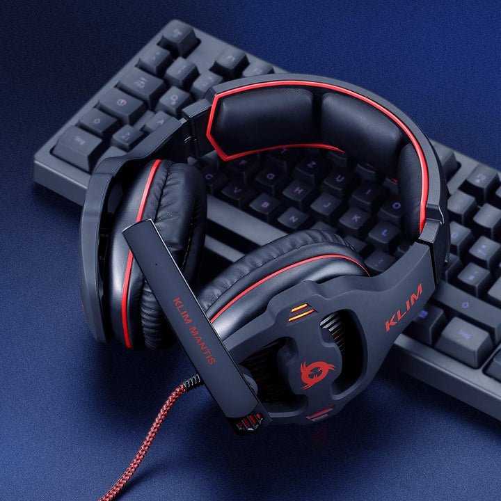 KLIM Mantis Gaming Headset - NEU 2023 - USB - Headset mit Mikrofon für PC, PS4, PS5, Nintendo Switch