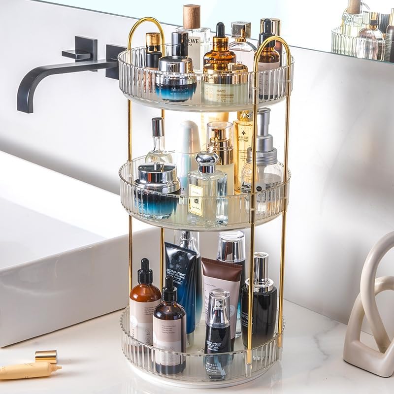 CESTATIVO Make Up Organizer, 360° Drehbar Kosmetik Organizer, Beauty Organizer, Hautpflege Organizer