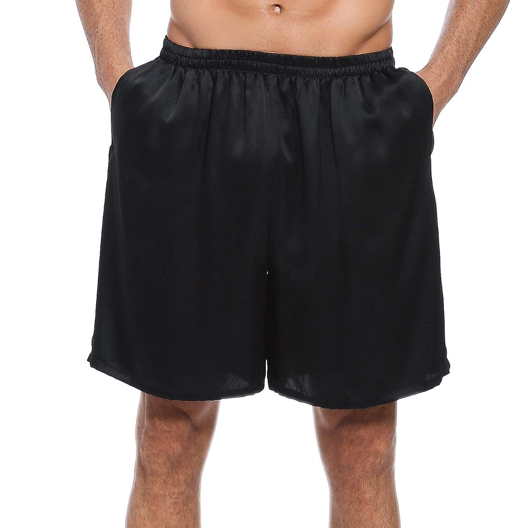 LePTON Herren Boxershorts, 100 % Maulbeerseide, super bequem