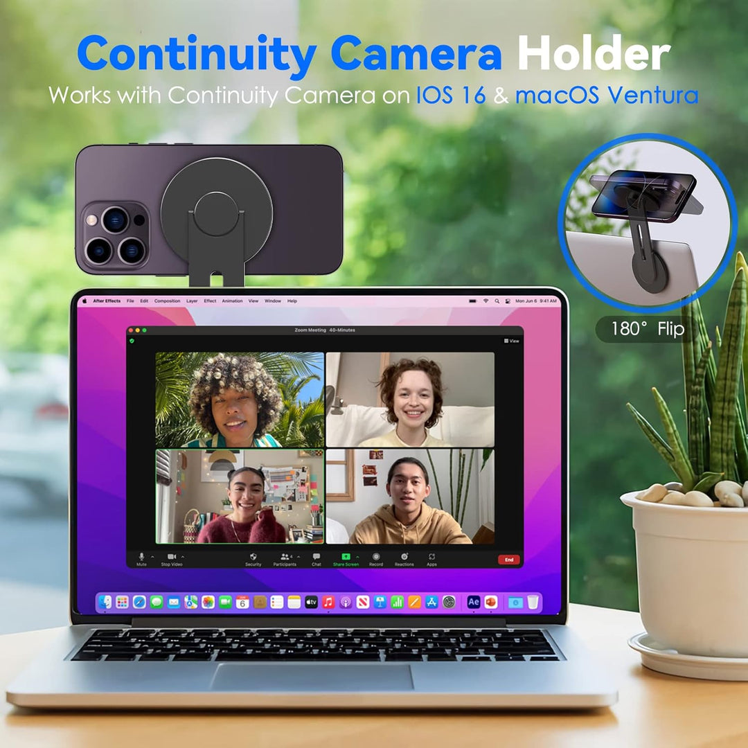 CloudValley Magnetische Laptop Handy Ständer, Einstellbare Kamera-Übergabe Zubehör für MacBook & iPh