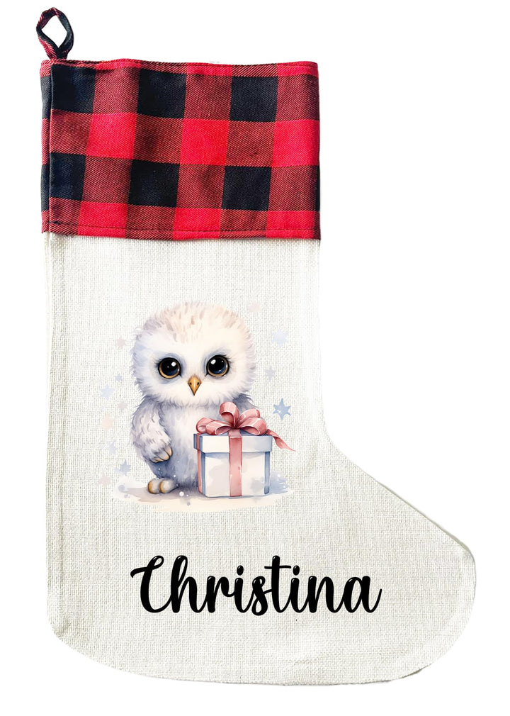 LIEBTASTISCH - Personalisierte Weihnachtssocken mit Tieren - 40cm x 30cm - Weihnachtsstrumpf zum Nik