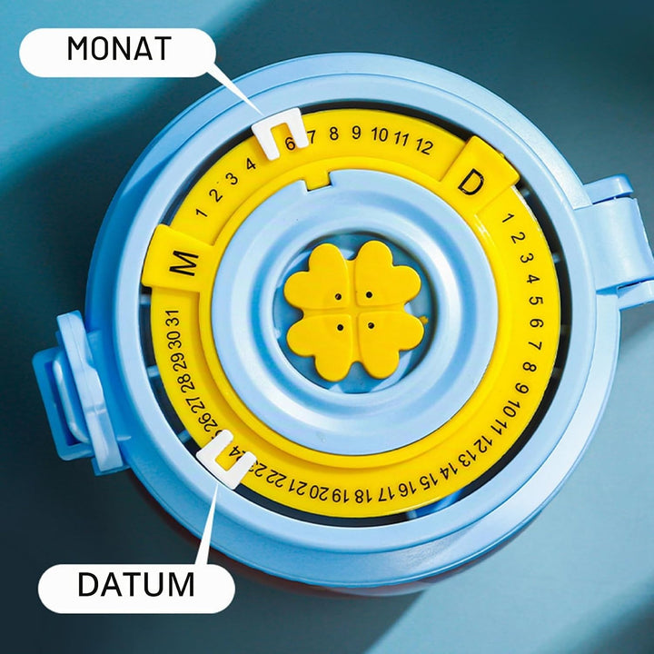 Gärglas 1000 ml mit Datum versehenes Sauerteig Starterglas mit Entlüftungsöffnung Sauerteigglas wied