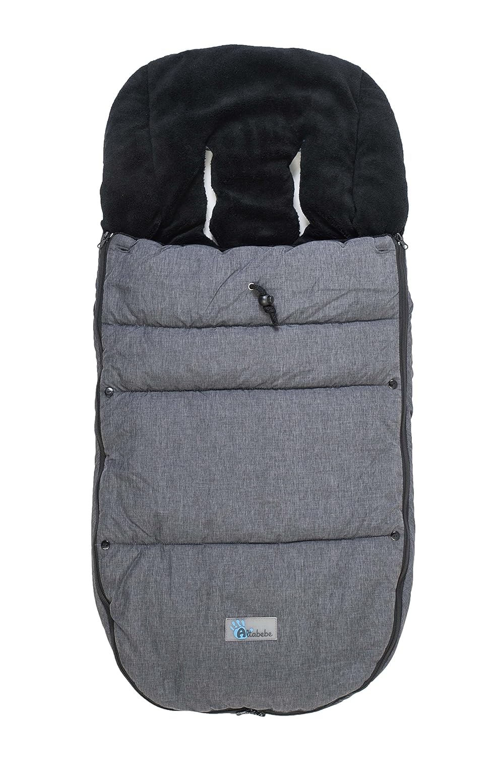 Altabebe AL2280P-01 Winterfusssack Travel geeignet für Bugaboo und Joolz, dunkelgrau/schwarz, dunkel