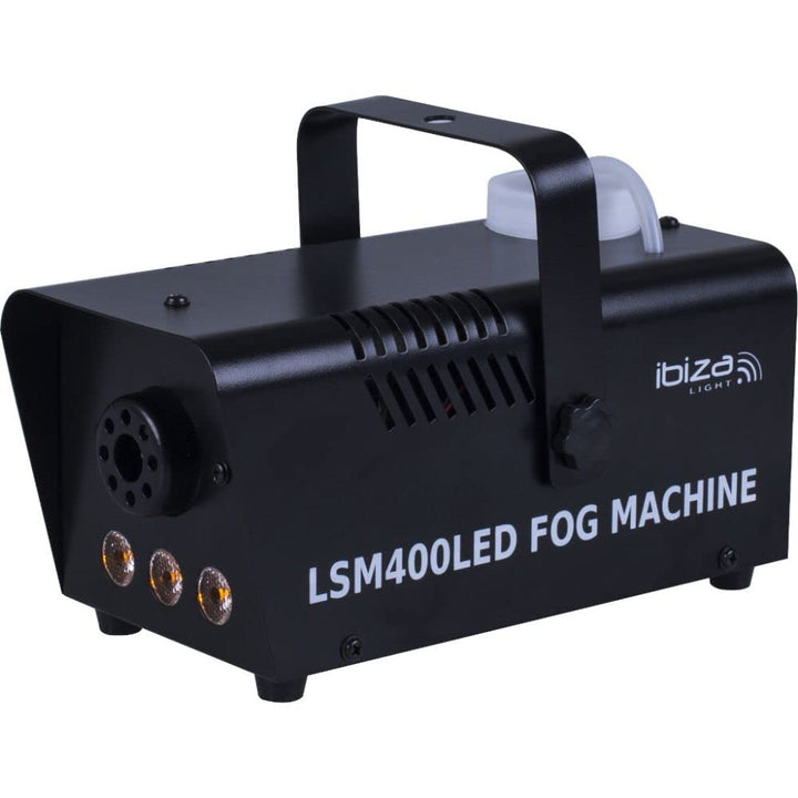Ibiza - LSM400LED-BK - 400W Nebelmaschine mit integrierten LEDs und Fernsteuerung - Schwarz Maschine