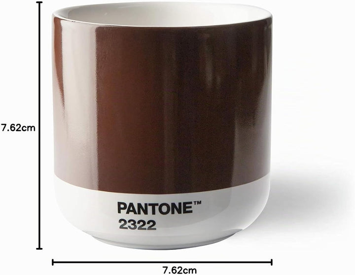 Pantone doppelwandiger Porzellan-Thermobecher Cortado, ohne Henkel, 190ml, Brown 2322