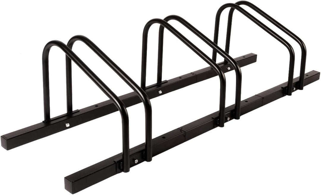 Floordirekt Fahrradständer für 3 Fahrräder mit Reifenbreiten bis 55 mm Eisen Fahrradhalter Aufstells
