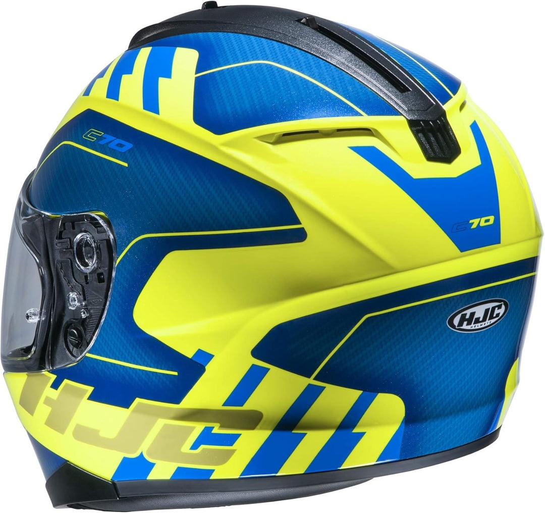 HJC Helmets Herren Nc Motorrad Helm, Blau/Gelb, XS XS Blau/Gelb