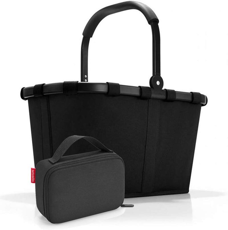 Set carrybag BK, thermocase OY, SBKOY Einkaufskorb mit Kleiner Kühltasche, Frame Black + Black (7040