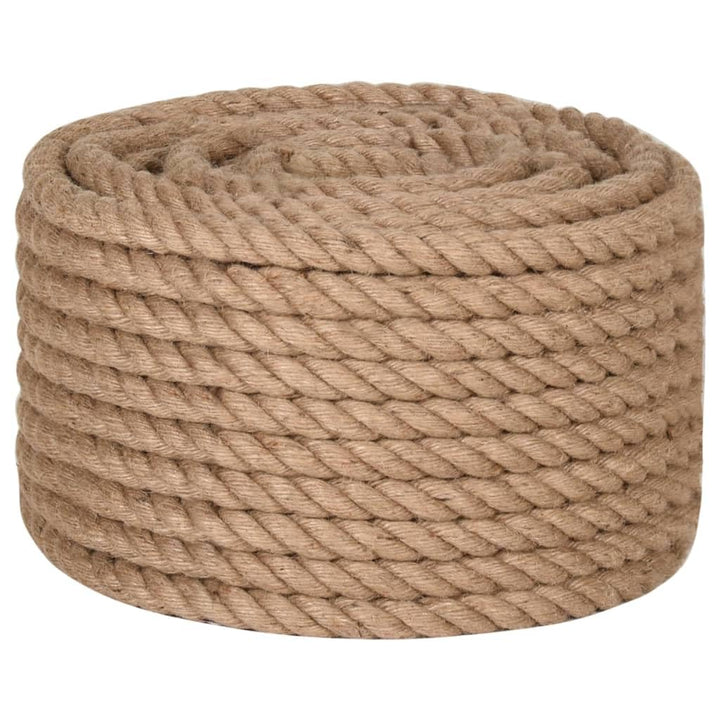 vidaXL Seil 100% Jute 20mm 50m Naturhanf Hanfseil Tauwerk Juteseil Tau Seil 50 m/20 mm, 50 m/20 mm