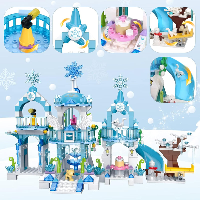 COGO Friends Mädchen Prinzessin Schloss Bausteine Frozen Schloss Bauspielzeugsets Prinzessin Spielze