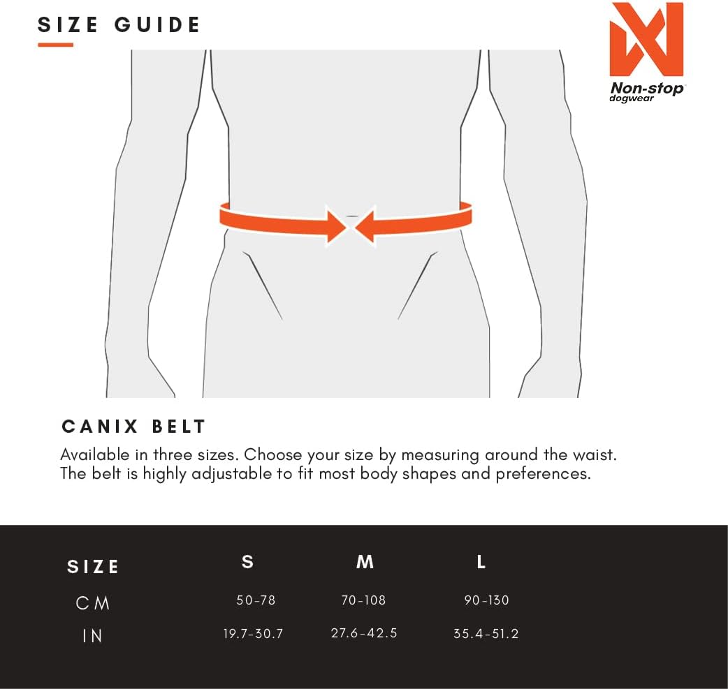 Non-stop dogwear CANIX-Belt | 123X | maximale Sicherheit - minimales Gewicht!, Grösse:M M (1er Pack)