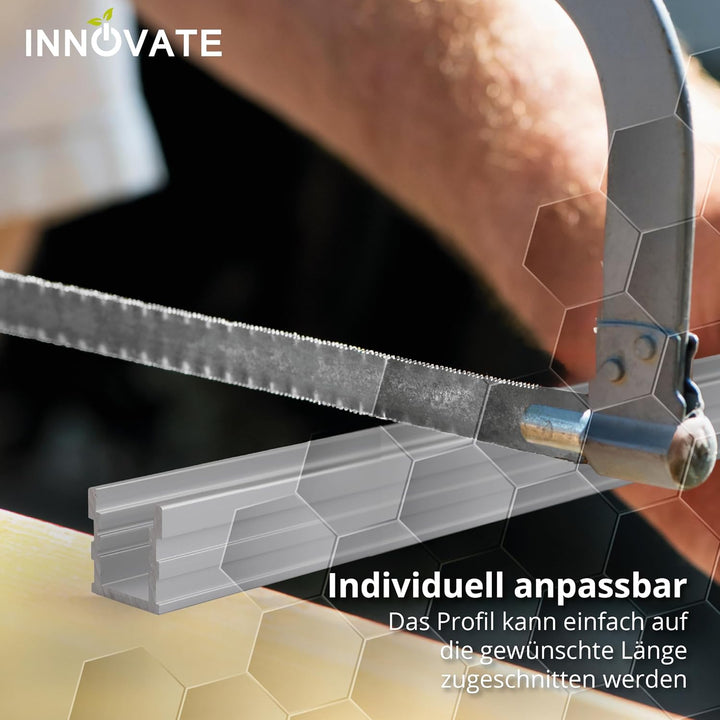 INNOVATE LED Profil Befahrbar 2m [2000mm Schaumstoff-Drainage] Auffahrt Beleuchtung LED Boden Befahr