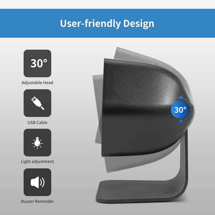 NETUM 1D 2D QR Präsentationsscanner mit USB-Barcodescanner, Omnidirektional, kabelgebunden, für Mobi