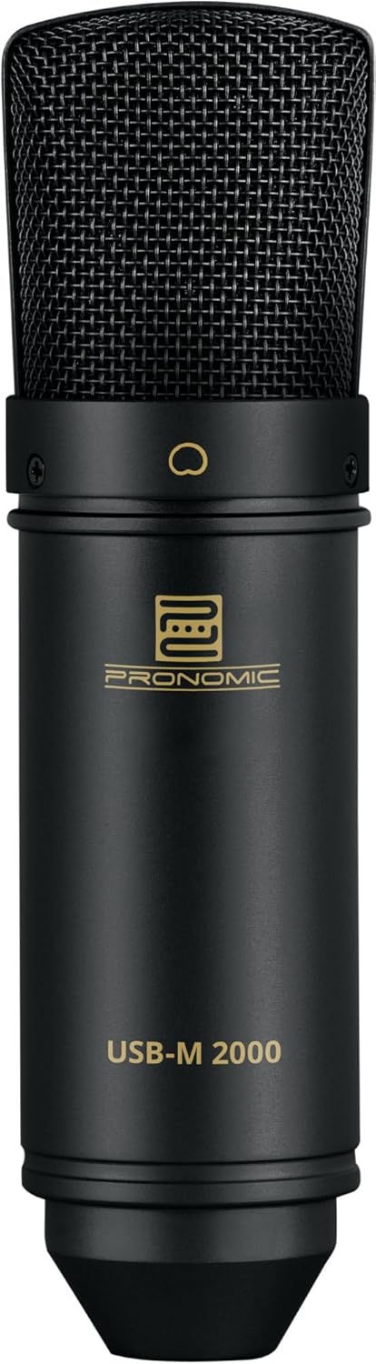 Pronomic USB-M 2000 BK Podcast Kondensatormikrofon - Ideal für Instrumente, Gesang und Sprache - 14