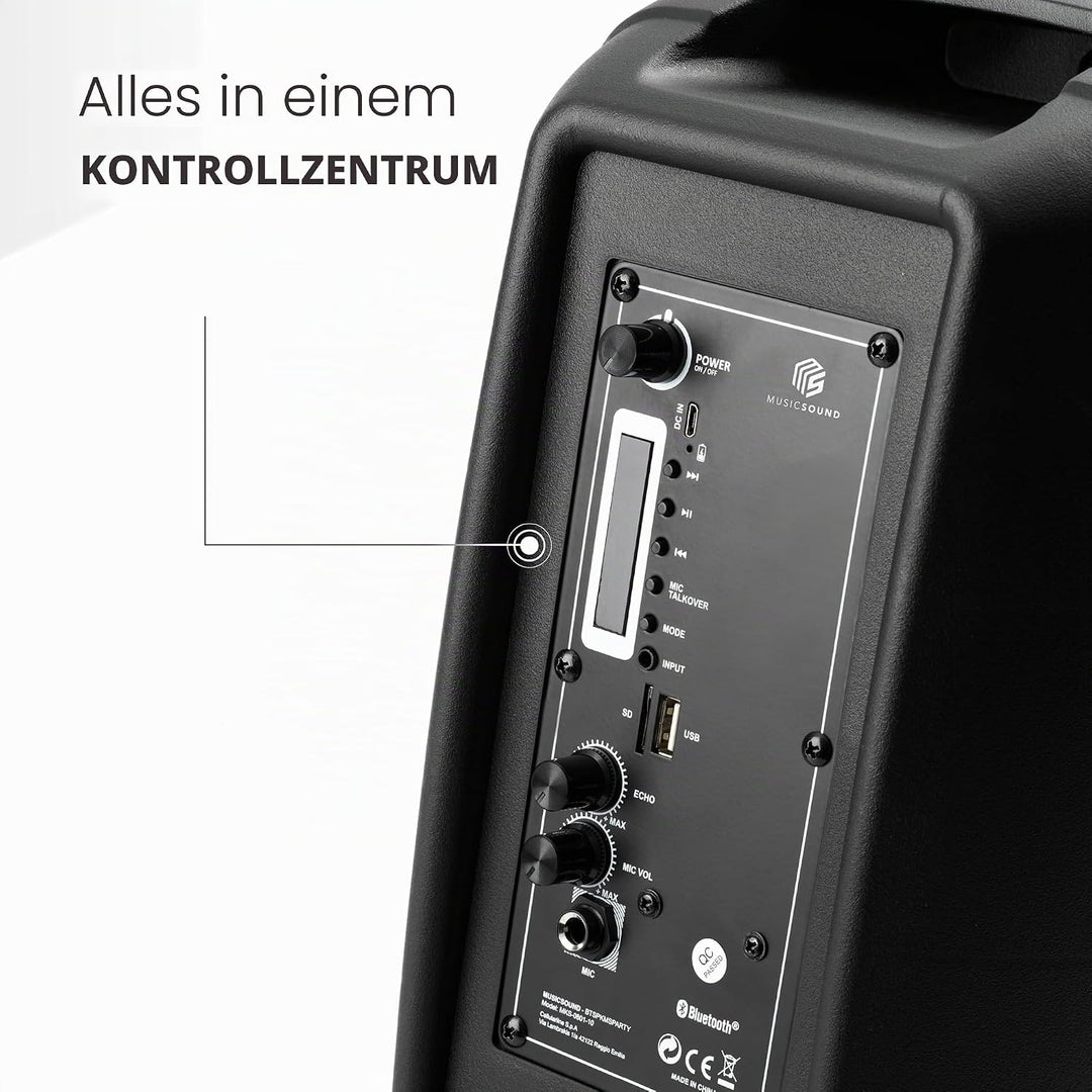 Music Sound | Speaker Karaoke | Bluetooth-Lautsprecher mit LED-Licht - 5 Watt Leistung