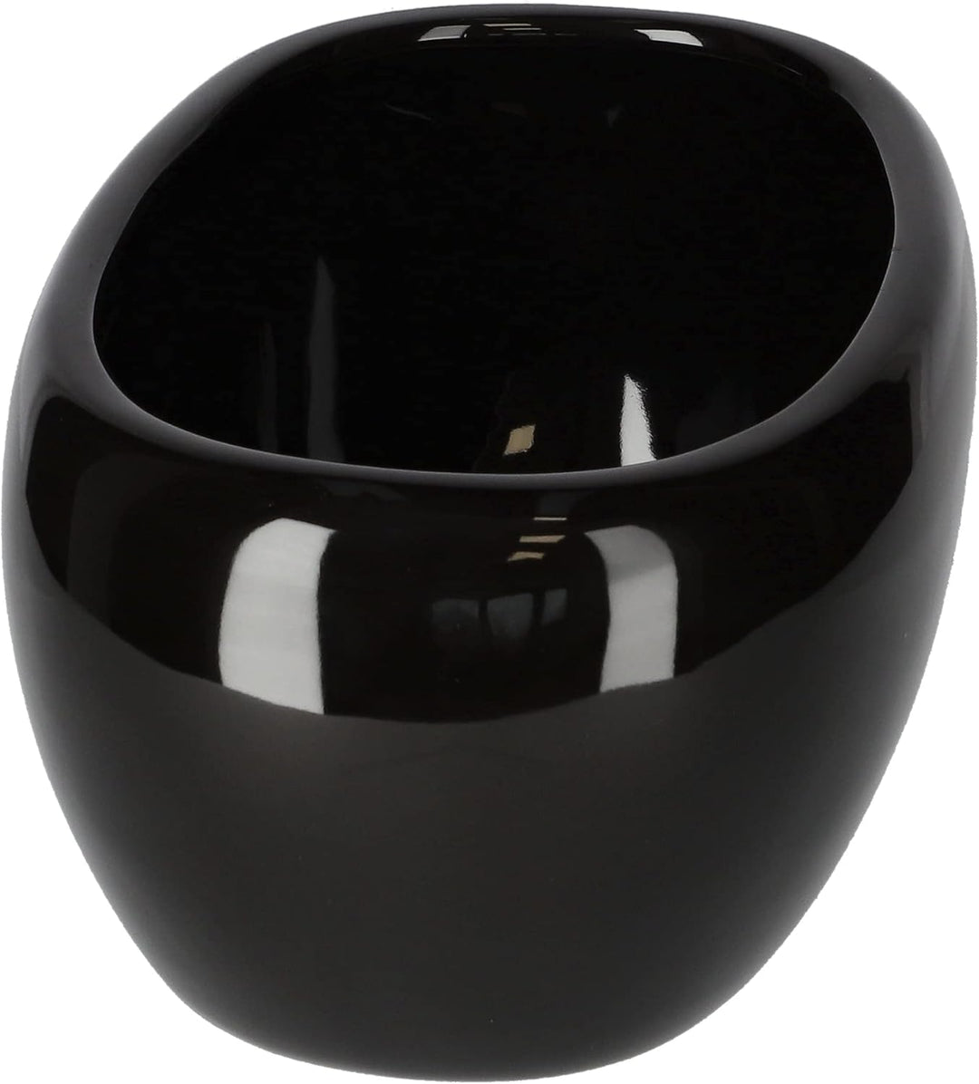 KOTARBAU® Keramik-Blumentopf Übertopft Blumenschale für Blumen Pflanzen Schwarz, Schwarz