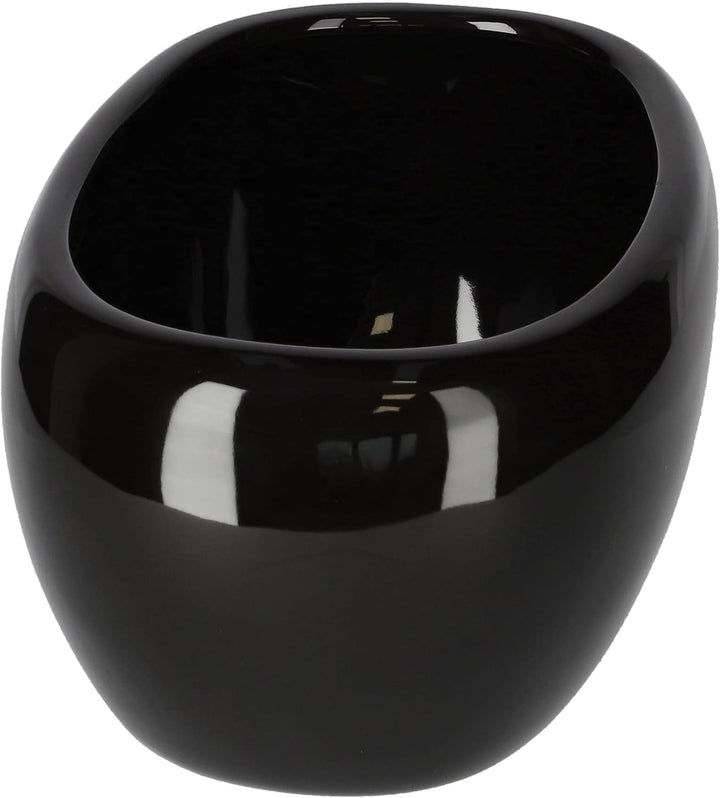 KOTARBAU® Keramik-Blumentopf Übertopft Blumenschale für Blumen Pflanzen Schwarz, Schwarz