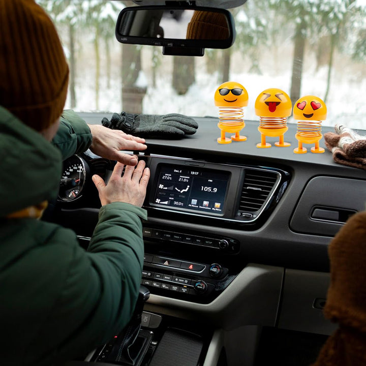 6 Stück Wackelfigur Glücksbringer, Auto Wackelfigur, Deko Figuren für Wohnzimmer, Schreibtisch, Büro