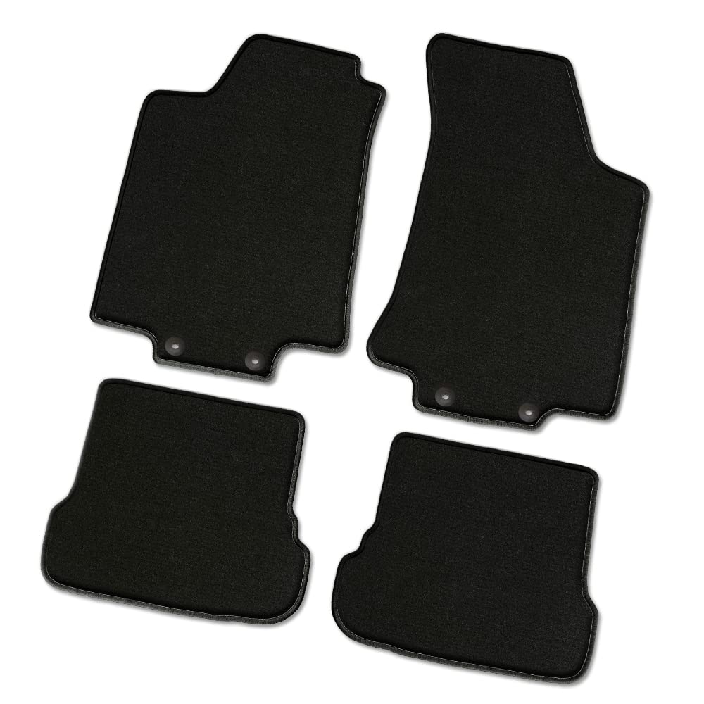 Bär-AfC Auto Fussmatten Supreme passend für Hyundai Tucson JM 2005-2010, Autoteppiche Velours Schwar