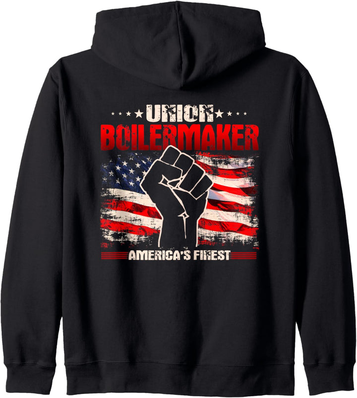 Union Boilermaker Design auf der Rückseite der Kleidung Kapuzenjacke